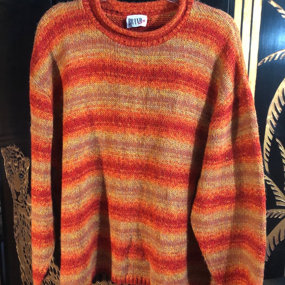 Orange and Yellow Glitter Sweater- Size 5X